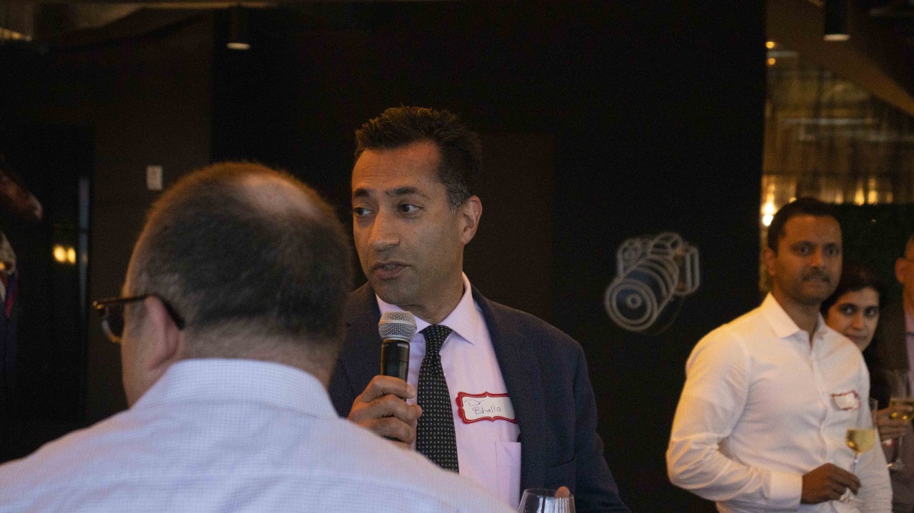 man talking with a microphone
